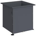 Garden Planter with LED 2 pcs Antracite 50 x 50 x 48 cm Steel