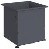 Garden Planter with LED 2 pcs Antracite 50 x 50 x 48 cm Steel - Top-Down View