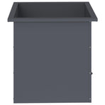 Garden Planter with LED 2 pcs Antracite 50 x 50 x 48 cm Steel