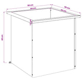 Garden Planter with LED 2 pcs Antracite 50 x 50 x 48 cm Steel - Extra Image