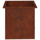 Garden Planter with LED Rusty 50 x 50 x 48 cm Weathering Steel