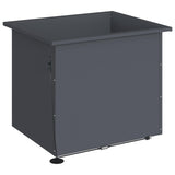 Garden Planter with LED Antracite 50 x 60 x 48 cm Steel - Rear View
