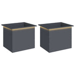 Garden Planter with LED 2 pcs Antracite 50 x 60 x 48 cm Steel