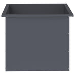 Garden Planter with LED 2 pcs Antracite 50 x 60 x 48 cm Steel
