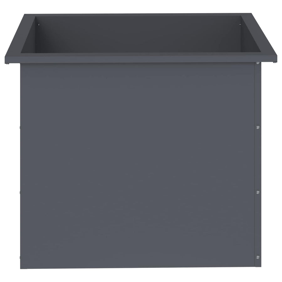 Garden Planter with LED 2 pcs Antracite 50 x 60 x 48 cm Steel