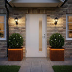 Garden Planter with LED 2 pcs Rusty 50 x 60 x 48 cm