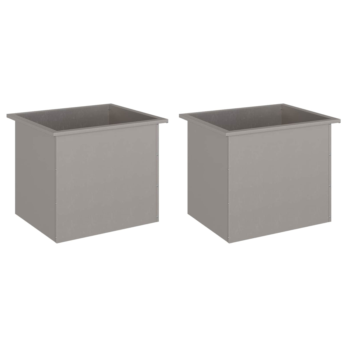 Garden Planter with LED 2 pcs Rusty 50 x 60 x 48 cm