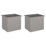 Garden Planter with LED 2 pcs Rusty 50 x 60 x 48 cm