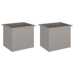 Garden Planter with LED 2 pcs Rusty 50 x 60 x 48 cm