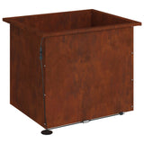 Garden Planter with LED 2 pcs Rusty 50 x 60 x 48 cm