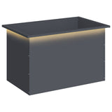 Garden Planter with LED Antracite 50 x 80 x 48 cm Steel