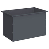 Garden Planter with LED Antracite 50 x 80 x 48 cm Steel - Side View