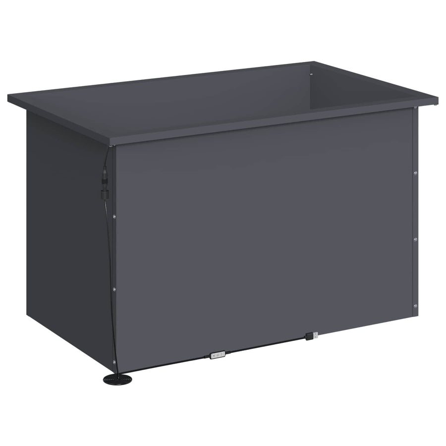 Garden Planter with LED 2 pcs Antracite 50 x 80 x 48 cm Steel