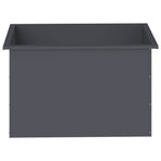 Garden Planter with LED 2 pcs Antracite 50 x 80 x 48 cm Steel