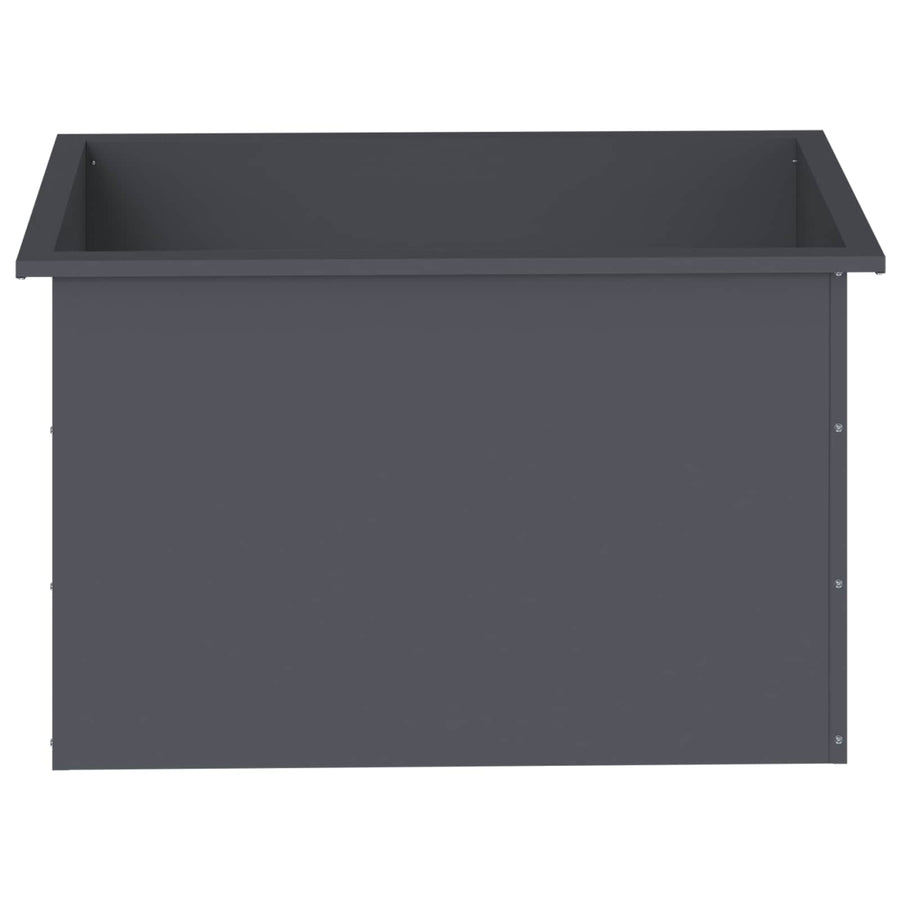Garden Planter with LED 2 pcs Antracite 50 x 80 x 48 cm Steel