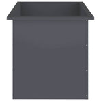 Garden Planter with LED 2 pcs Antracite 50 x 80 x 48 cm Steel