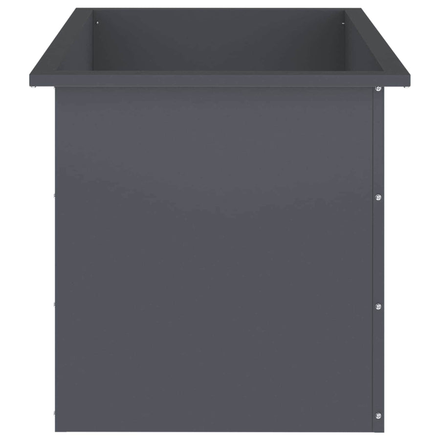 Garden Planter with LED 2 pcs Antracite 50 x 80 x 48 cm Steel