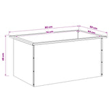 Garden Planter with LED 2 pcs Antracite 50 x 80 x 48 cm Steel - Extra Image