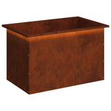 Garden Planter with LED Rusty 50 x 80 x 48 cm Weathering Steel