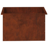 Garden Planter with LED 2 pcs Rusty 50 x 80 x 48 cm