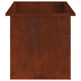 Garden Planter with LED 2 pcs Rusty 50 x 80 x 48 cm