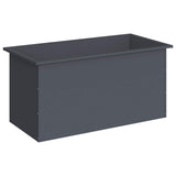 Garden Planter with LED Antracite 50 x 100 x 48 cm Steel - Top-Down View