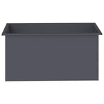 Garden Planter with LED Antracite 50 x 100 x 48 cm Steel