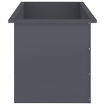 Garden Planter with LED Antracite 50 x 100 x 48 cm Steel