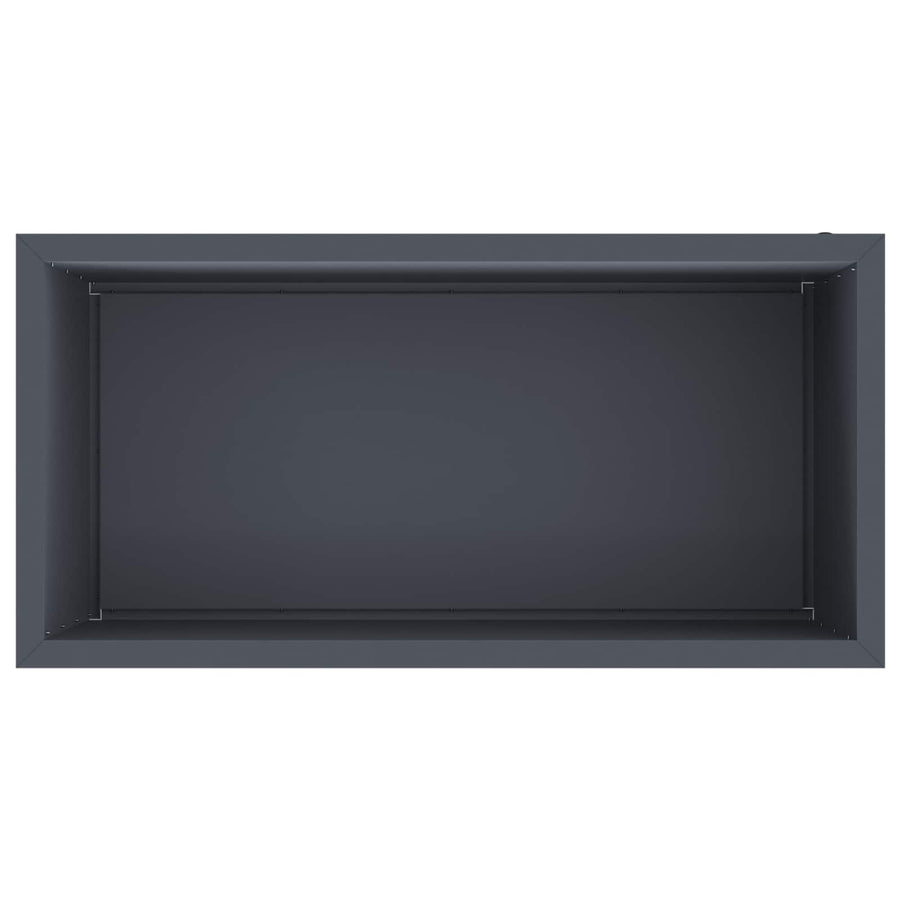 Garden Planter with LED Antracite 50 x 100 x 48 cm Steel