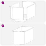 Garden Planter with LED 2 pcs Antracite 50 x 100 x 48 cm Steel - Extra Image