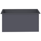 Garden Planter with LED 2 pcs Antracite 50 x 100 x 48 cm Steel
