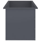 Garden Planter with LED 2 pcs Antracite 50 x 100 x 48 cm Steel - Top-Down View