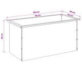 Garden Planter with LED 2 pcs Antracite 50 x 100 x 48 cm Steel