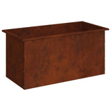 Garden Planter with LED Rusty 50 x 100 x 48 cm Weathering Steel - Side View