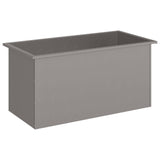 Garden Planter with LED Rusty 50 x 100 x 48 cm Weathering Steel - Top-Down View