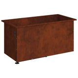 Garden Planter with LED Rusty 50 x 100 x 48 cm Weathering Steel - Close-Up Angle