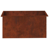 Garden Planter with LED Rusty 50 x 100 x 48 cm Weathering Steel - 45-Degree Angle