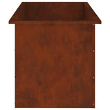 Garden Planter with LED 2 pcs Rusty 50 x 100 x 48 cm
