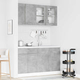 Kitchen Unit Lyon 4 pcs Concrete Grey Engineered Wood