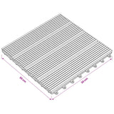 Decking Tile 11 pcs Grey 30 x 30 cm WPC - Low Angle