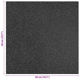 Fall Protection Tiles 6 pcs Black 50 x 50 cm Rubber - Top-Down View