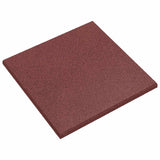 Fall Protection Tiles 6 pcs Red 50 x 50 cm Rubber