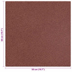 Fall Protection Tiles 6 pcs Red 50 x 50 cm Rubber