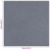 Fall Protection Tiles 6 pcs Grey 50 x 50 cm Rubber - Top-Down View