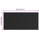 Floor Mat Black 1 x 2 m Rubber - Side View