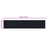 Floor Mat Black 1 x 5 m Rubber - Side View