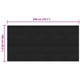 Floor Mat Black 1 x 2 m Rubber - Side View