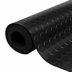 Floor Mat with Dots 1 x 5 m Black Rubber