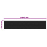 Floor Mat Black 1 x 5 m Rubber - Side View