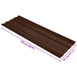 Roof Panel 12 pcs Brown 129 x 45 cm Galvanised steel